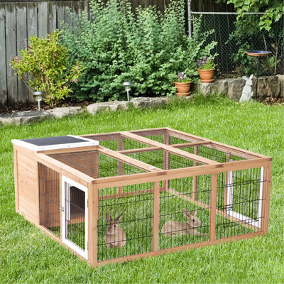 Small Animal Dwelling, Openable Main Area, Waterproof Roof, For Pet Happiness - Ventilation Optimized, Wood, Water-, Comfort