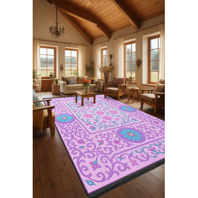 Tapis beige tissé traditionnel Mosso