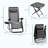 Zero Gravity Chair Set With Side Table, Folding Reclining Chair With Cupholders & Pillows, Adjustable Lounge Chair-1889977495