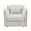 Chaise en chenille beige avec oreiller Yolanda