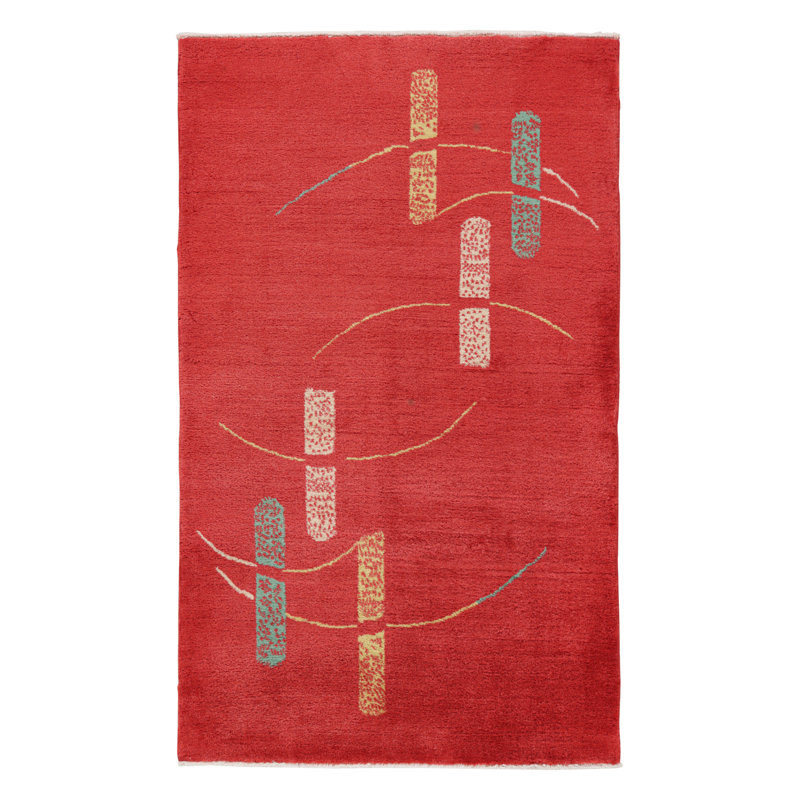 One-of-a-Kind 4’x6’5” Hand Knotted Area Rug