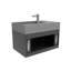 Ensemble de meuble-lavabo mural simple 30 po avec surface solide Amazon-92644259-94757381-94757382