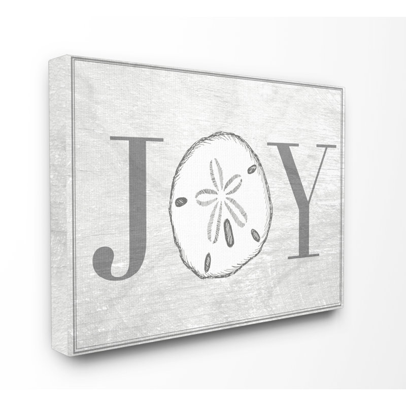 «Joyful Summer Sand Dollar» par Daphne Polselli, reproduction d'art textuel sur toile, H 24 po x l 30 po, Toile tendue