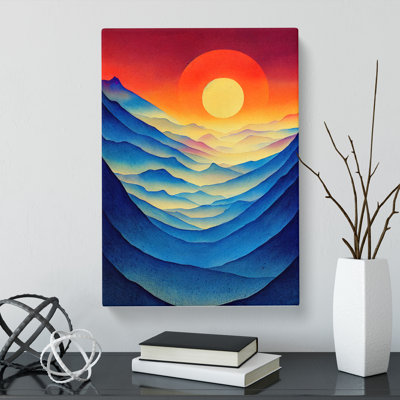 CAN-V0523-2791X Watercolour Sun Vol.2 1 Piece Wrapped Canvas Wall Art