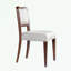 Ensemble de 2 chaises d'appoint rembourrées avec pieds robustes et lignes courbes