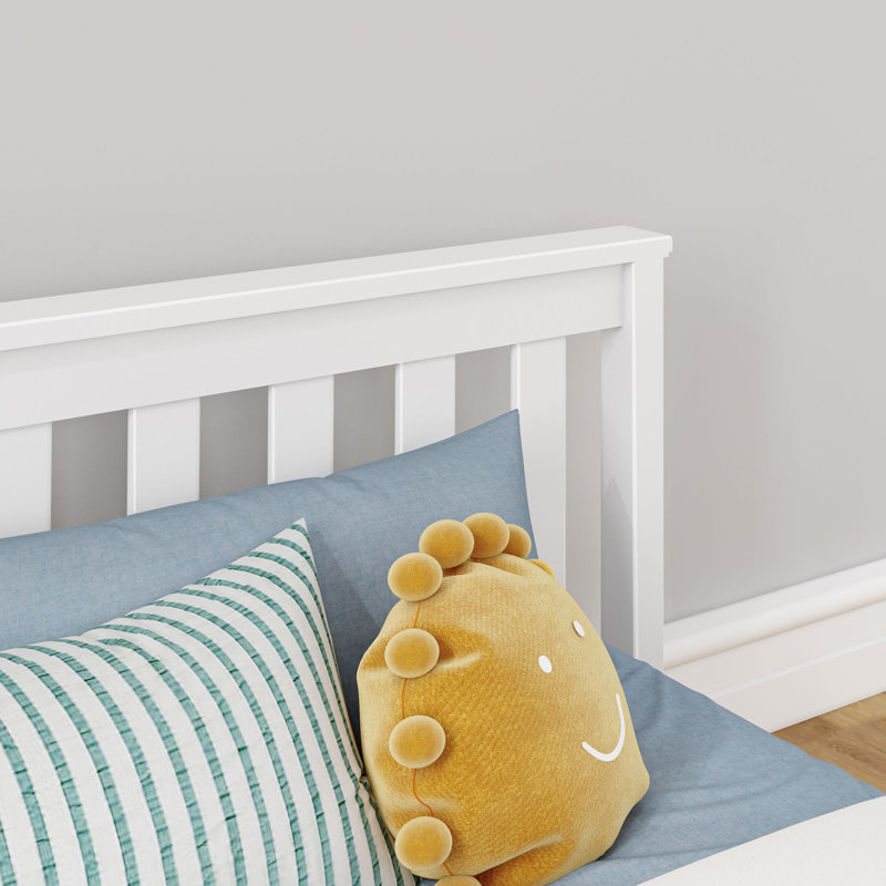 Classic Twin Floor Bed, White