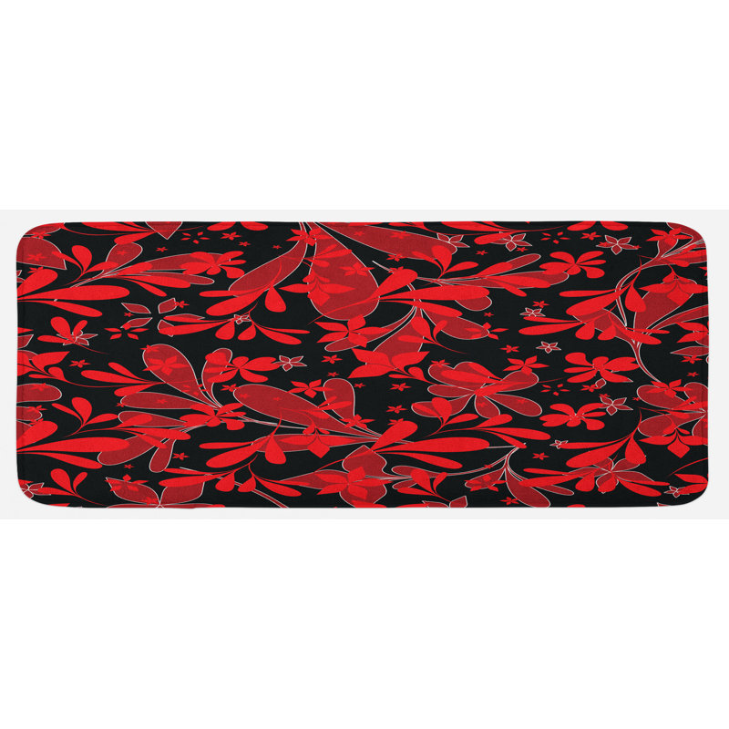 Traditional Solid Colour Polyester Kitchen Mat
