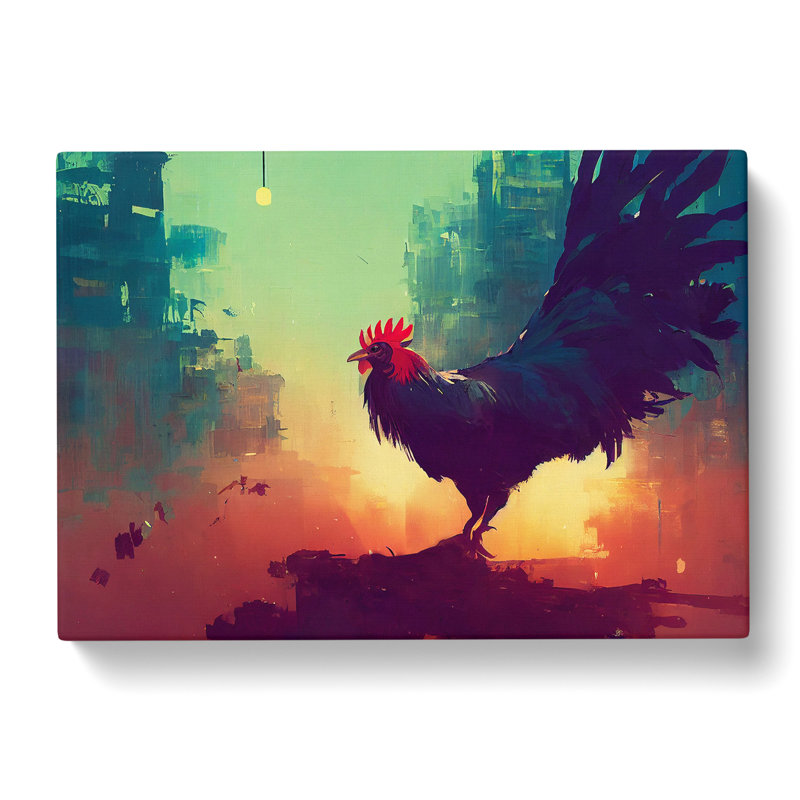 Rooster Art Painting Vol.1 - Wrapped Canvas, 35cm H x 50cm W x 3cm D