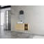 Meuble-lavabo mural 42 po avec lavabo d'art en céramique et 1 tablette de rangement, 2 portes à fermeture douce, emballage KD, contreplaqué-1136205070-1136205073