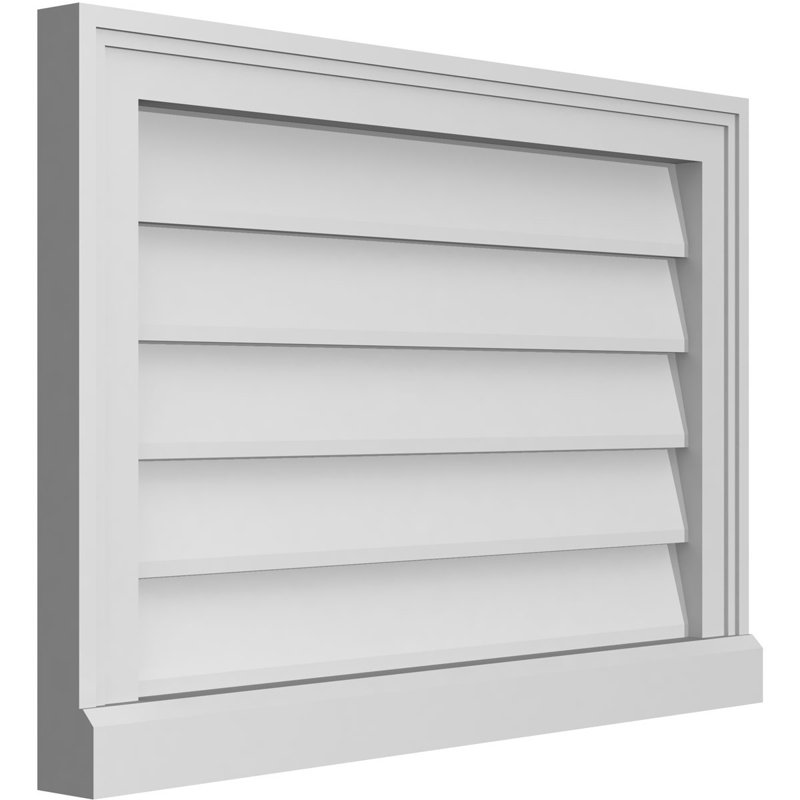 Cadre de seuil Brickmould, brun clair apprêté, H 18 po x l 26 po x P 2 po