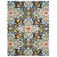 Tapis en laine touffetés à la main Linkwood - 8 pi x 10 pi, rectangulaire, de couleur bleue, de conception florale moderne, de tapis épais antidérapants faits à la main pour le salon, la chambre à coucher-33070335