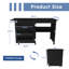 Table de couture pliante 4 en 1 avec roulettes verrouillables et rangement multifonctionnel