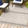 Hiiaka High-Low Modern Trellis Geometric Cream/Black Indoor/Outdoor Rug