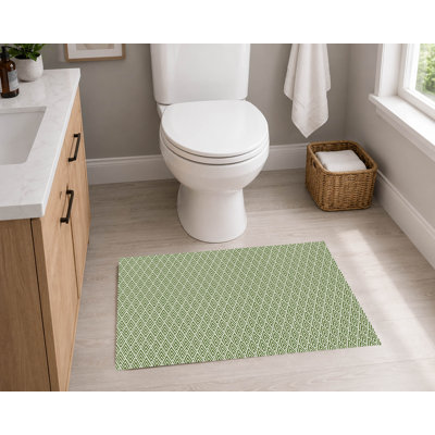 Tapis de toilette rectangulaire antidérapant à chevrons