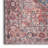 Machine Washable Oriental Blue/Brick Red Area Rug-1933765141