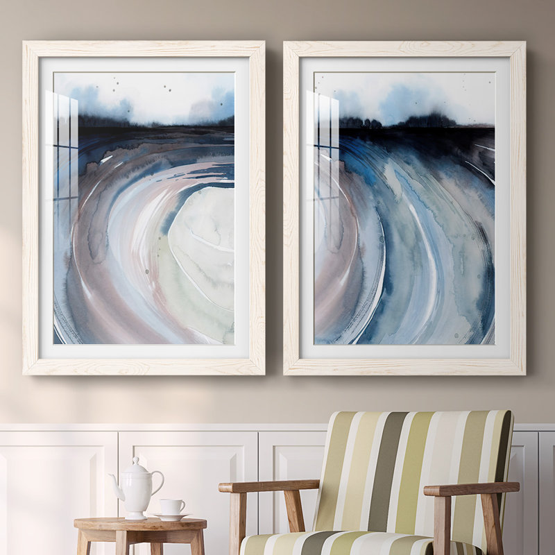 Geode Valley I-Premium, reproduction encadrée prête à être accrochée, H 31,5 po x l 88 po x P 1,5 po, Blanc