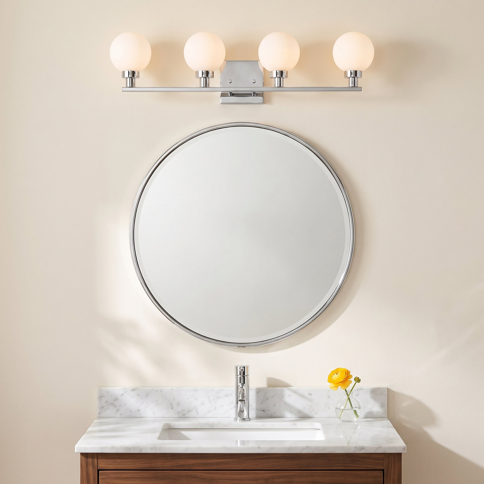 Janne 4 Light Dimmable Vanity Light, Chrome