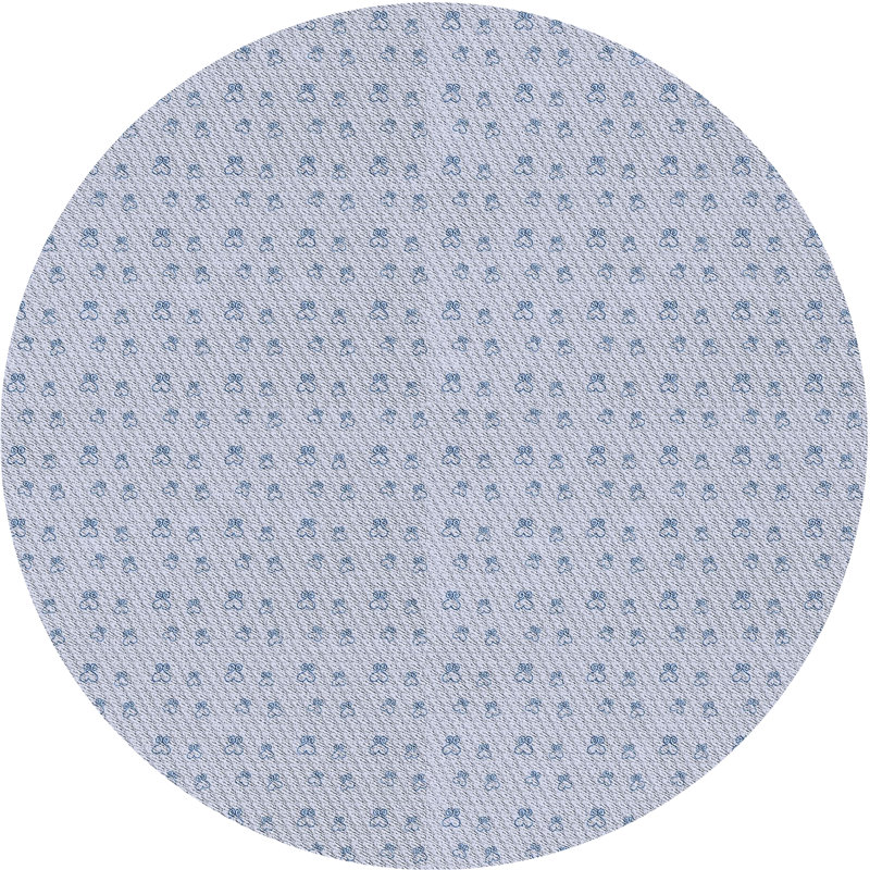 Tapis décoratif bleu clair Finola, Rond 3 pi