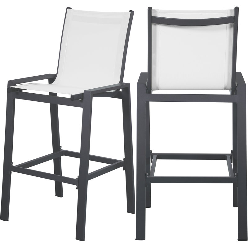 Tabouret de bar 29 po Ury, Noir, Blanc