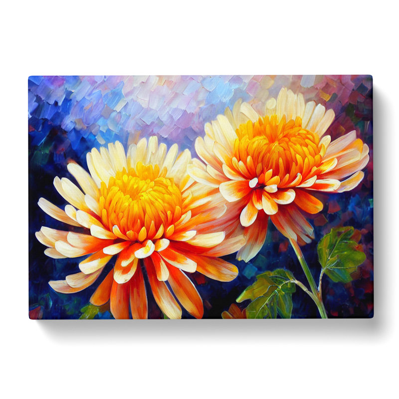 Chrysanthemum Flowers Vol.2 - Wrapped Canvas, 40cm H x 60cm W x 3cm D