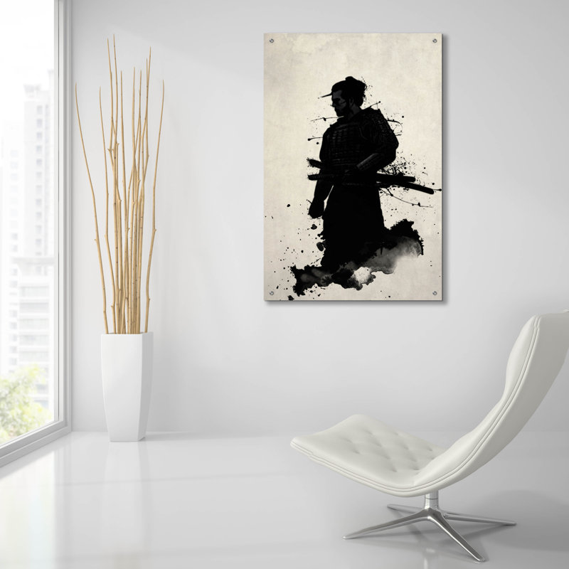Trinx «Samurai» par Nicklas Gustafsson, art mural en verre acrylique, H 36 po x l 24 po x P 0,2 po
