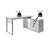 Draylen 59,05" L-Shaped Desk Metal Frame with Storage Cabinet-764202762