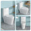 Toilette une pièce en céramique pour salle de bain, 12 po, 1,24 / 1,6 GPF, double chasse avec siège à fermeture douce, puissant double chasse CARTE 800 g