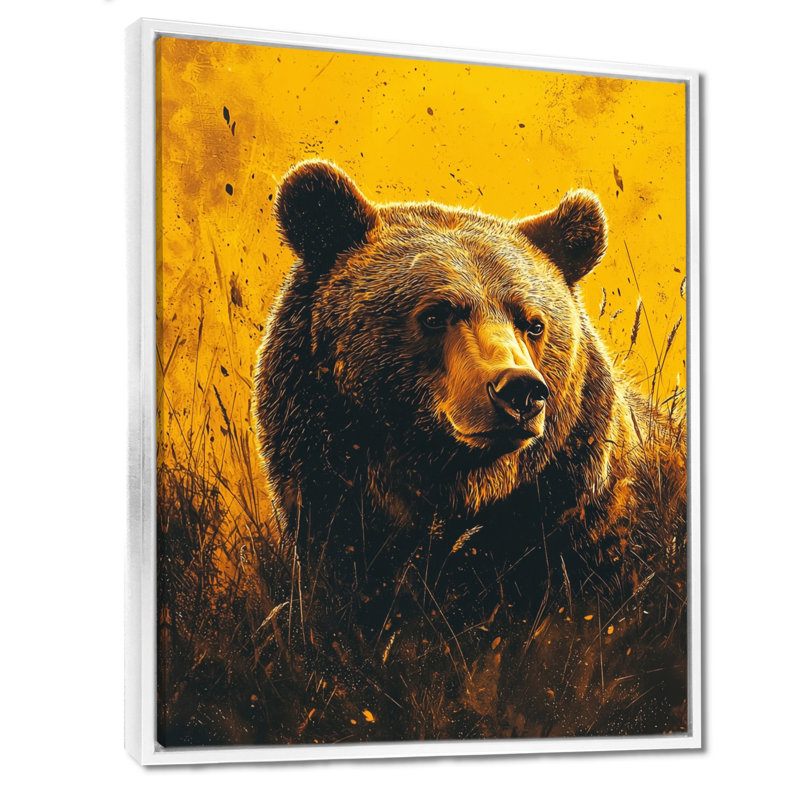 Dileo - ours, art mural, Reproduction encadrée sans passe-partout, H 32 po x l 16 po, Blanc