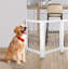 Barrière pliante pour chien en bois à 4 panneaux avec motif fléché