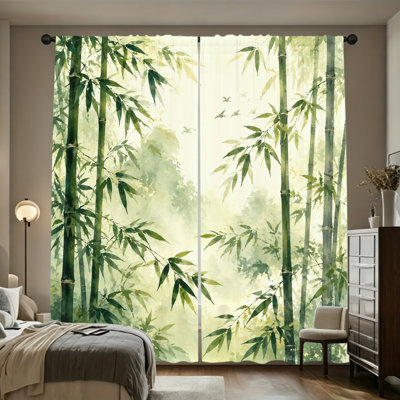 Rideaux filtrant la lumière 2 pièces Serene Bamboo Forest