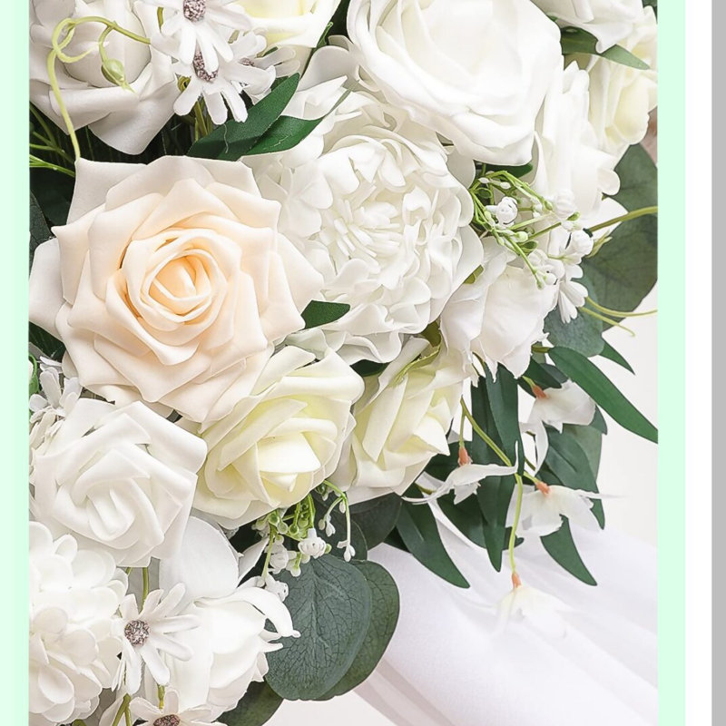 Elegant Wedding Flower Arch Kit with Drapes