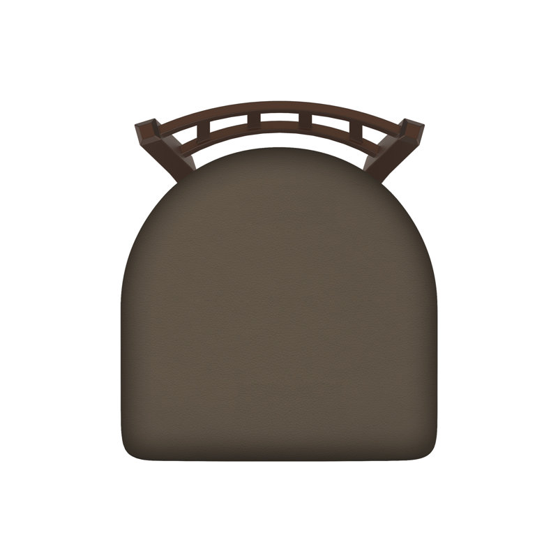 Contessa 18'' H Faux Leather Upholstered Metal Side Chair, Bronze, Vinyl-Canter Earth