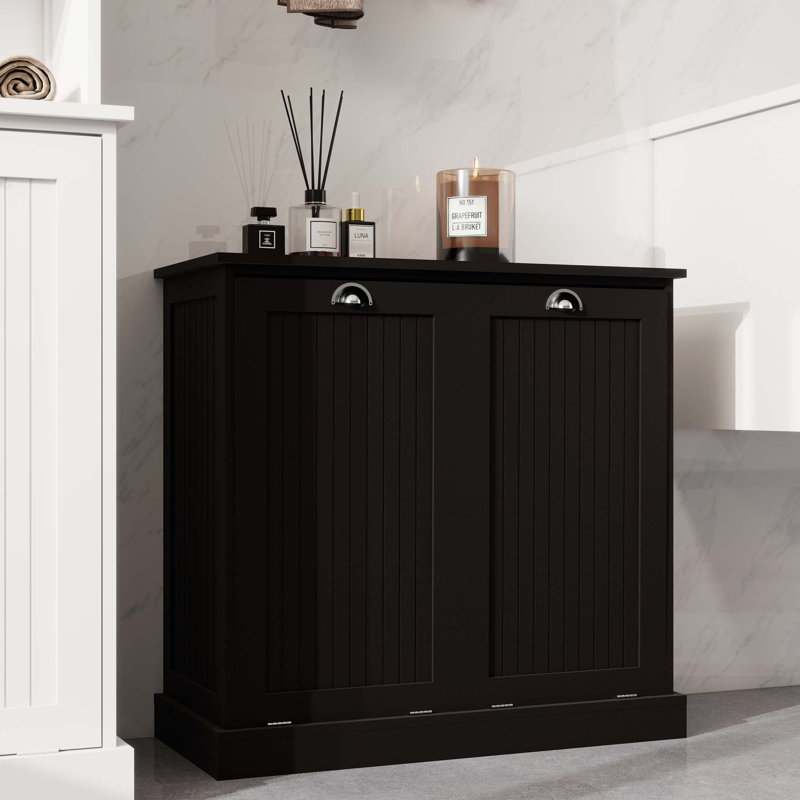 Two-Compartment Tilt-Out Laundry Sorter Cabinet