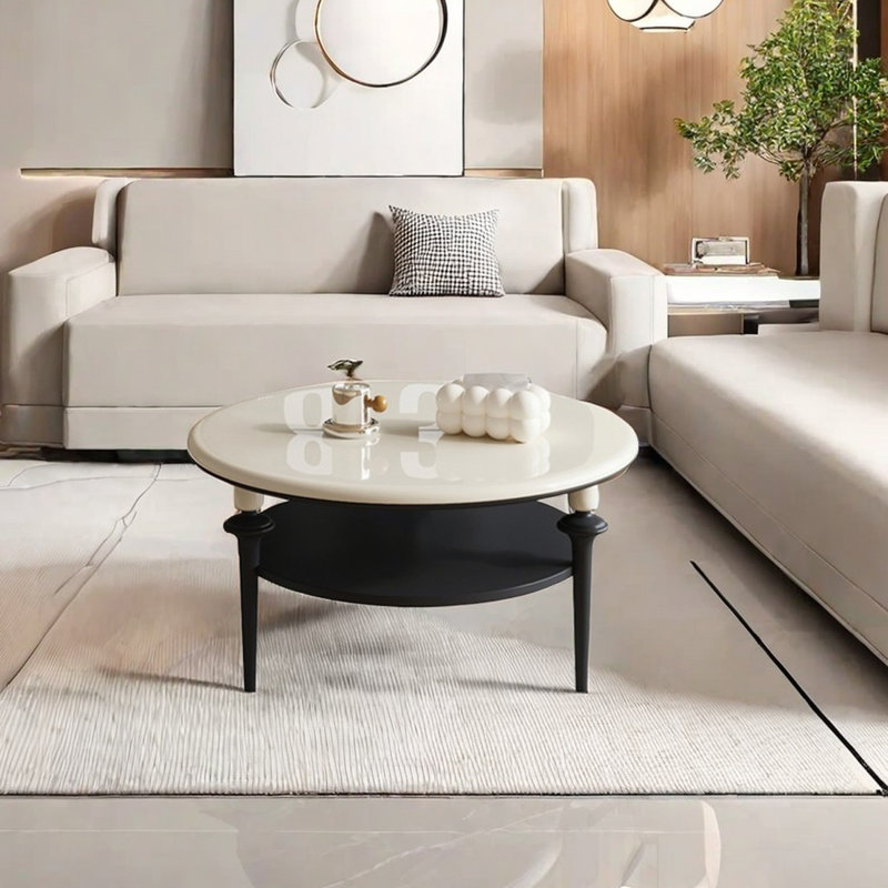 Table basse en chêne de style rétro français