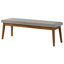 Banc Warren en tissu gris cendré