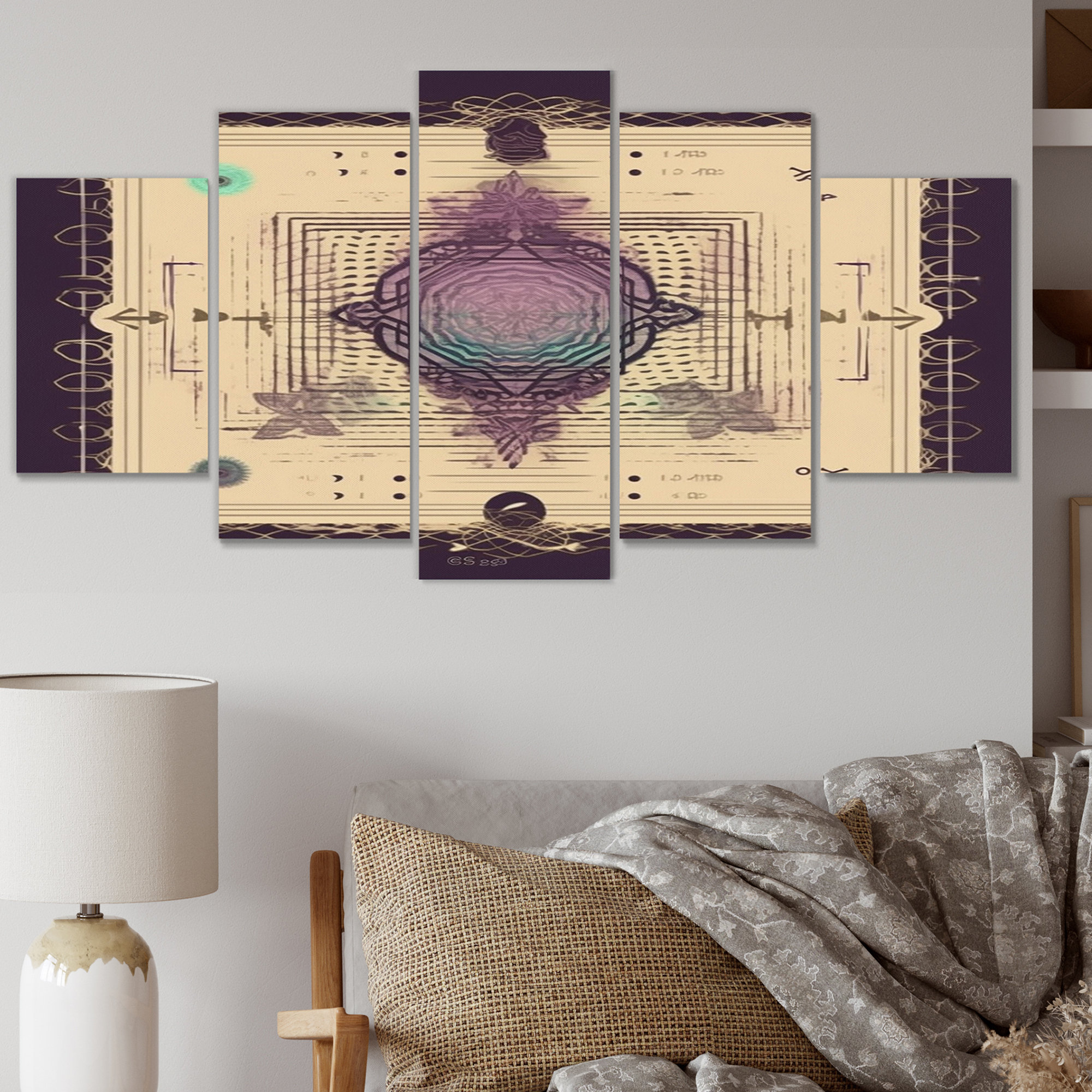 Bungalow Rose Sacred Invocation Vintage Mandala I - Christianism Canvas ...