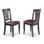 Ensemble de salle à manger 5 pièces comprenant une table de salle à manger rectangulaire avec feuille papillon et 4 chaises de salle à manger en similicuir, noir et cerise-123097643-123097645-134034273
