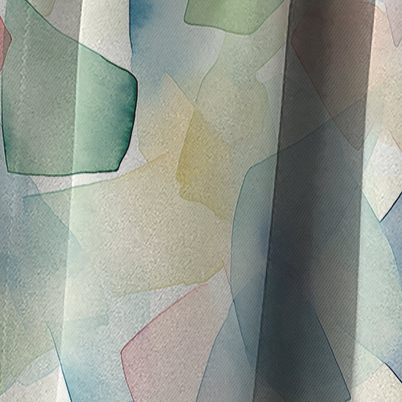 Serene Watercolor III - rideau abstrait - rideau occultant - 1 panneaux, L 52 po x L 108 po