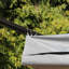 Pergola rétractable grise 11,5 pi x 11,5 pi, cadre UV en acier pour barbecue de jardin