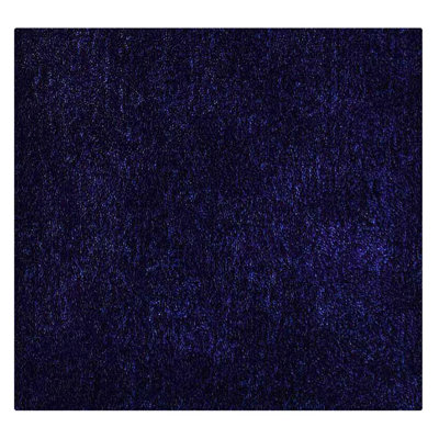 Sanford Hand Tufted Shag Polyester Eco-Friendly Area Rugs - Square, Blue Color, Plain Solid Design, High Pile Thick Handmade Anti Skid Area Rugs for Living Room, Bed Room
