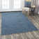 Tapis bleu en laine touffeté à la main Springview