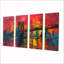 Ensemble de décorations murales rouges et bleues Brooklyn Bridge Nyc-861133241