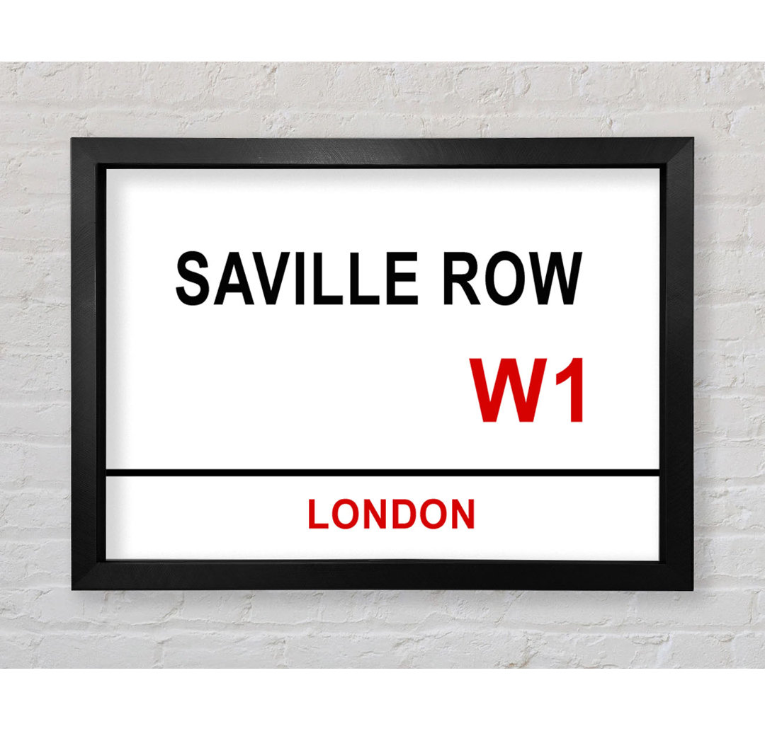 Saville Row Signs - Einzelne Bilderrahmen Kunstdrucke