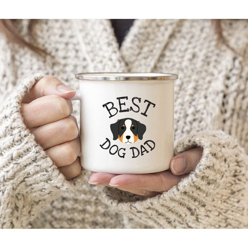Grande tasse à café « Best Dog Dad », Bouvier bernois