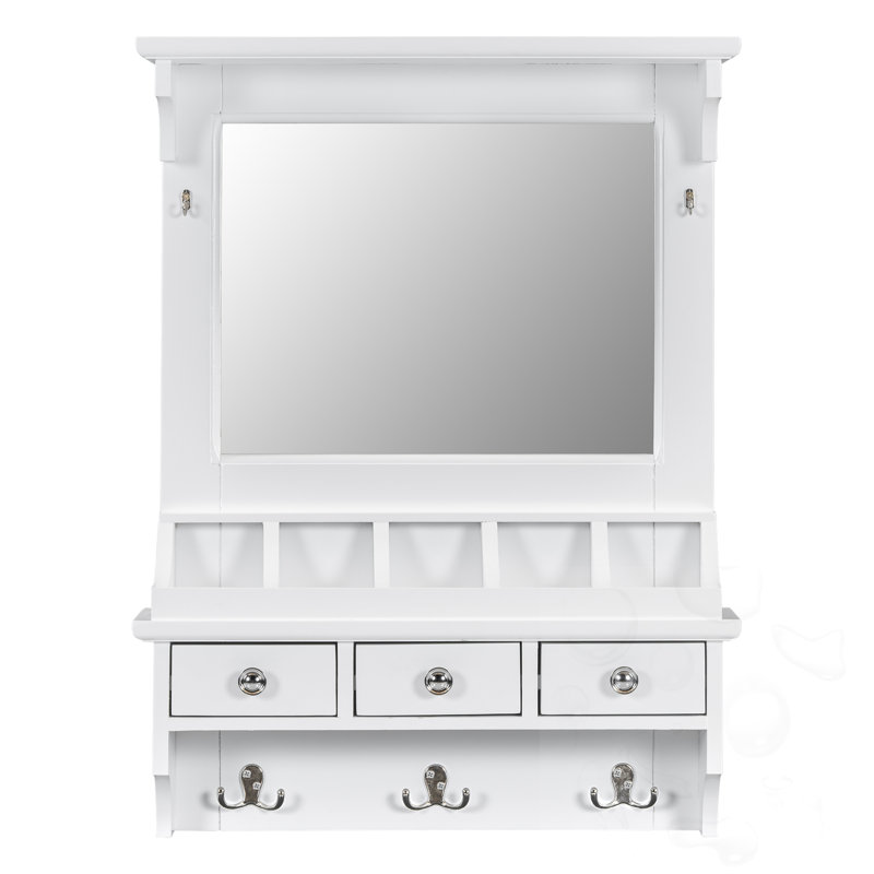 Meuble-lavabo flottant avec grand miroir et tiroir
