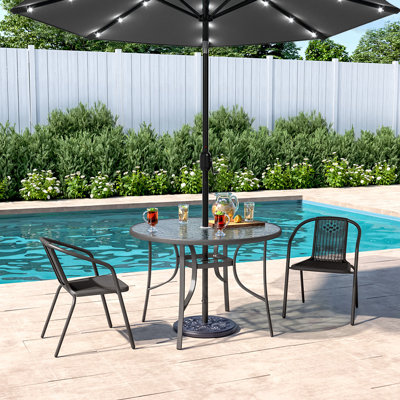 Dmitry 2 - Person Patio Dining Set with Round Table