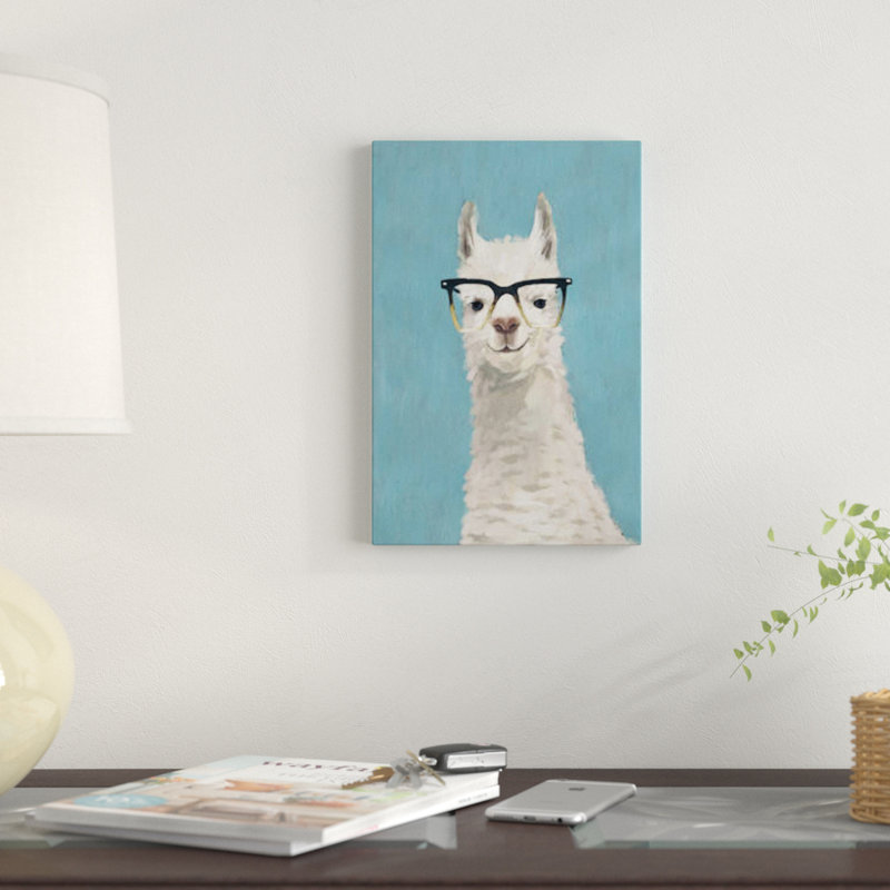 «Llama Specs II», art sur toile, H 12 po x l 8 po x P 0,75 po, Toile tendue, Pas de tapis