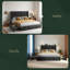 Full Size Bed Frame With 2 Storage Drawers And Wingback Headboard