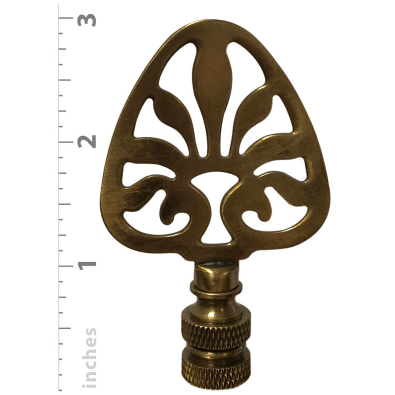 Faîteau de lampe filigree pour soleil ascendant, Laiton antique