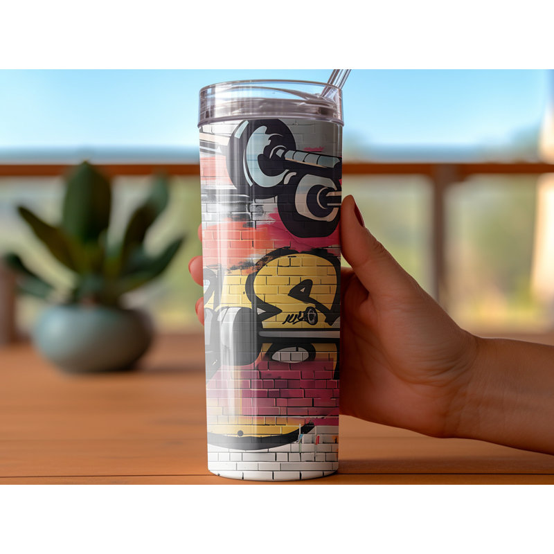Choose Handmade Tumblers 591ml Vacuum Insulated Stainless Steel (18/8) Travel Tumbler with Straw